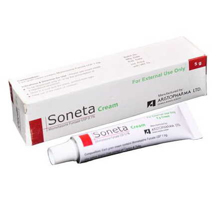 Pack Image: Soneta 0.1% Cream (5 gm tube)