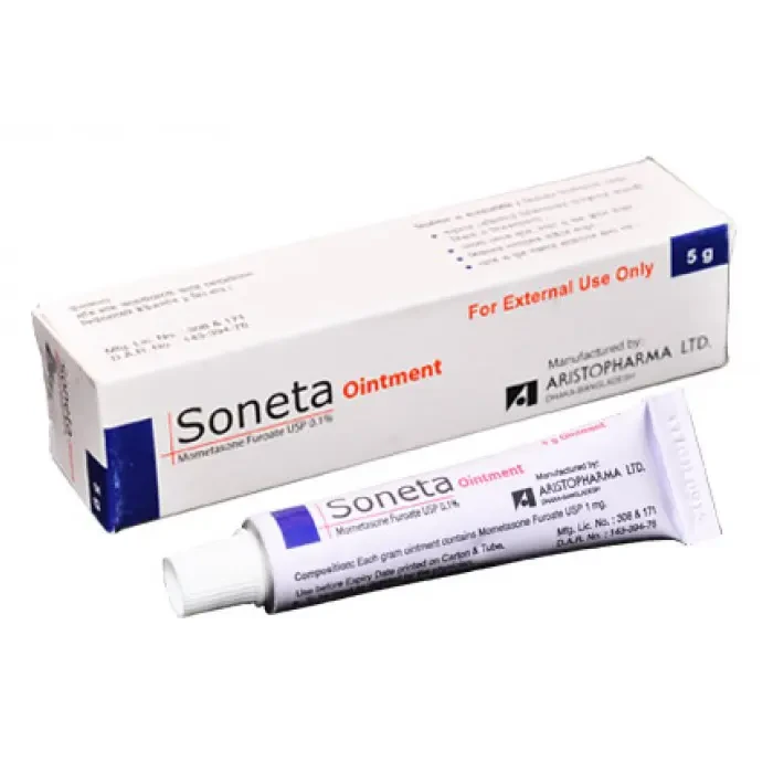 Pack Image: Soneta 0.1% Ointment (5 gm tube)