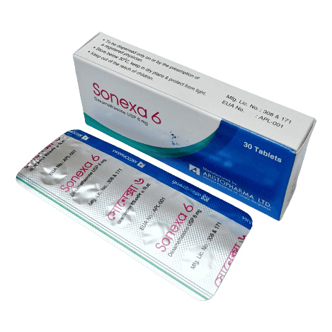 Pack Image: Sonexa 6 mg Tablet (3 x 10)