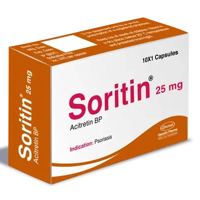 Pack Image: Soritin 25 mg Capsule (1 x 10)