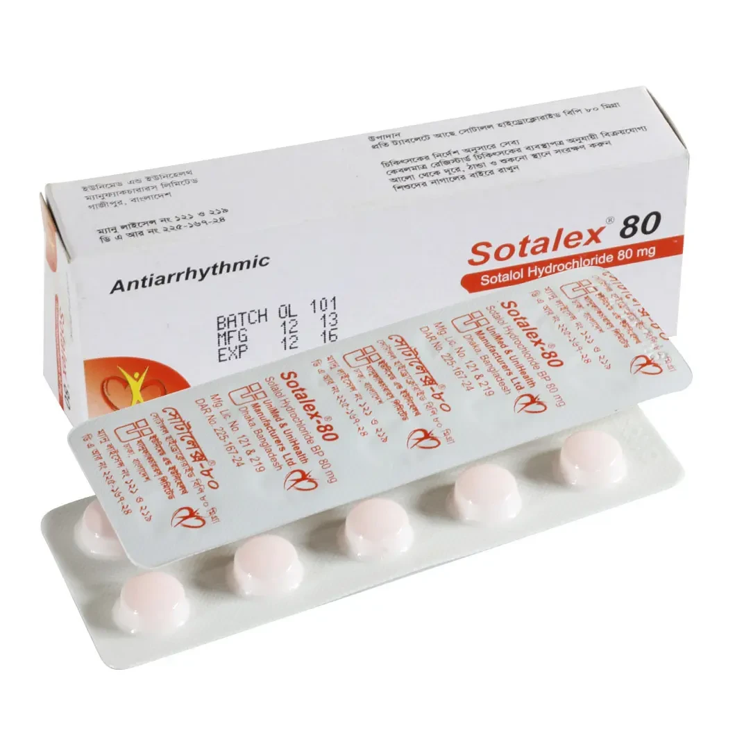 Pack Image: Sotalex 80 mg Tablet (3 x 10)