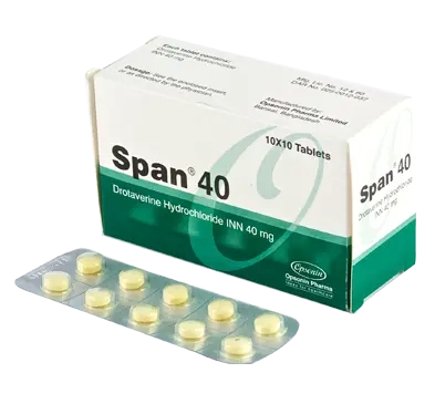 Pack Image: Span 40 mg Tablet (5 x 20)
