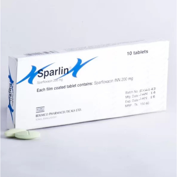 Pack Image: Sparlin 200 mg Tablet (1 x 10)