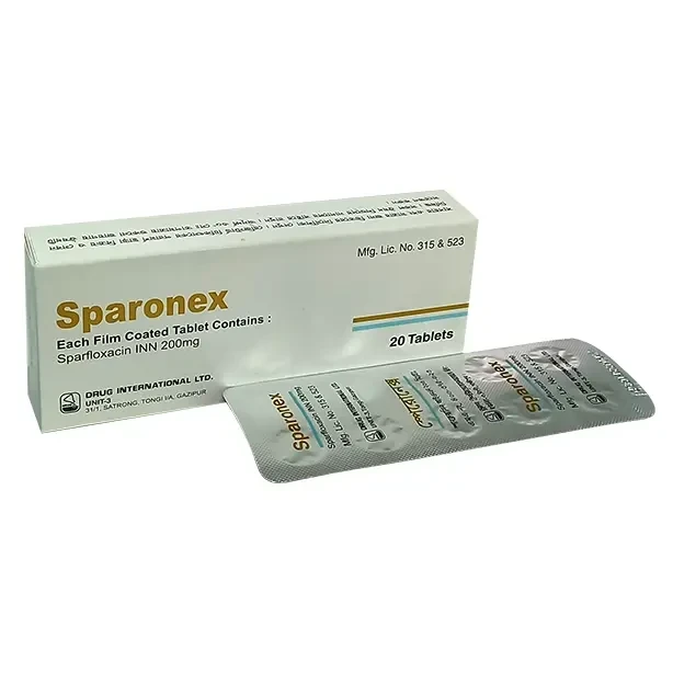 Pack Image: Sparonex 200 mg Tablet (2 x 10)
