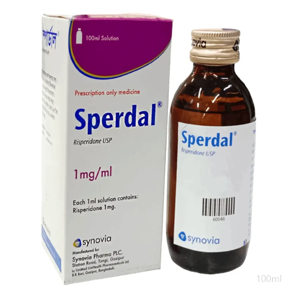 Pack Image: Sperdal 1 mg Oral Solution (100 ml bottle)