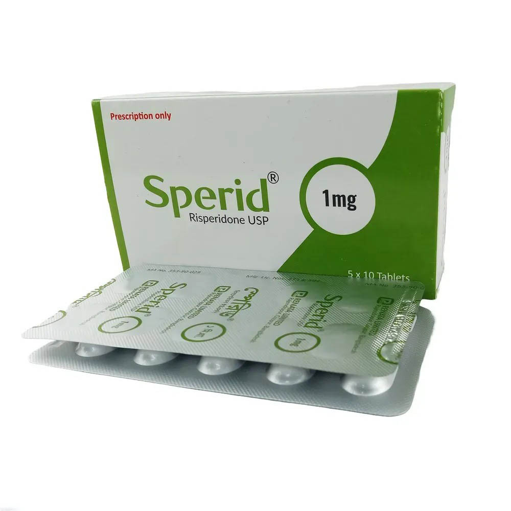 Pack Image: Sperid 1 mg Tablet (5 x 10)