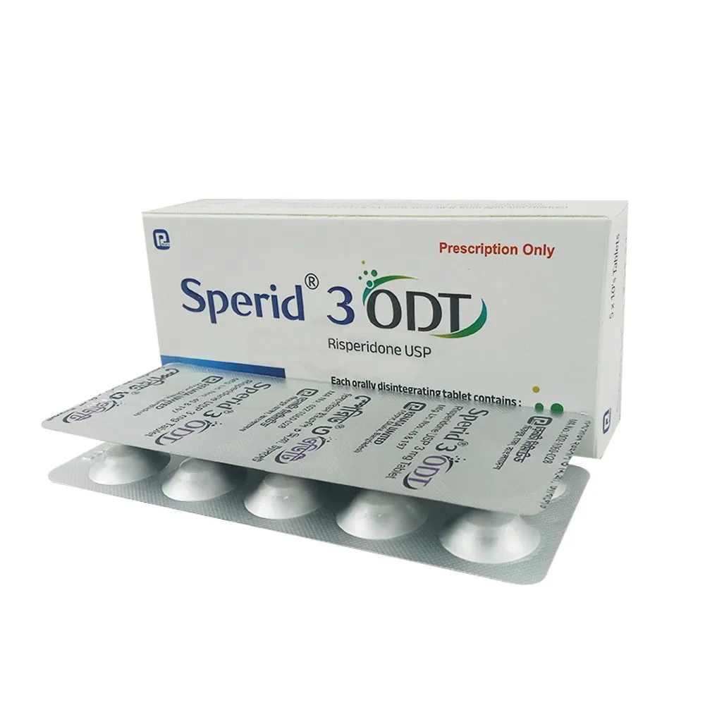 Pack Image: Sperid ODT 3 mg Tablet (5 x 10)