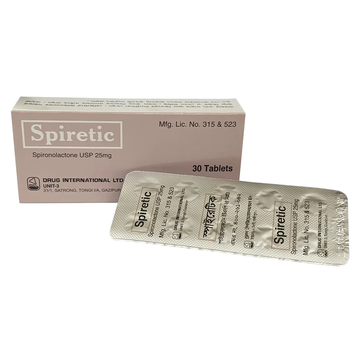 Pack Image: Spiretic 25 mg Tablet (3 x 10)
