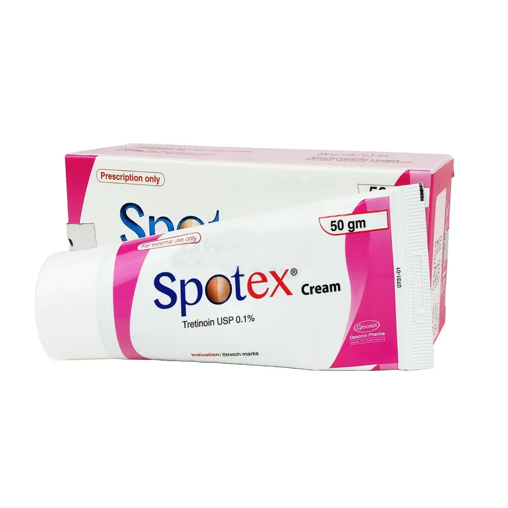 Pack Image: Spotex 0.1% Cream (50 gm tube)