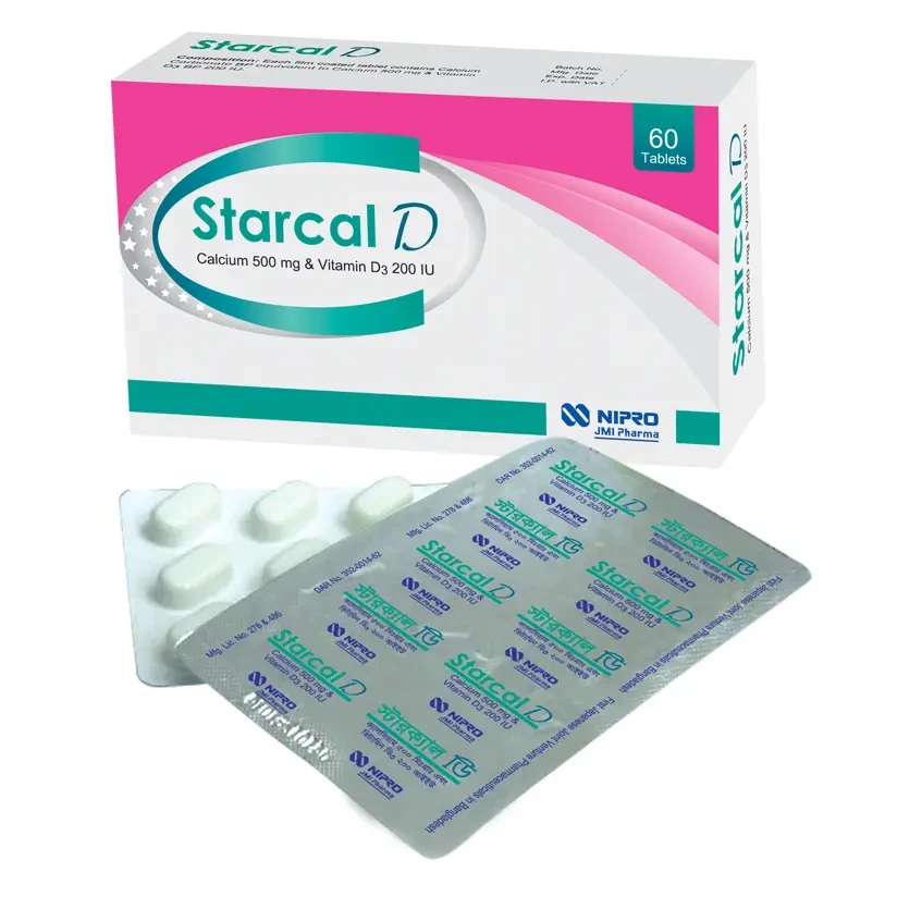 Pack Image: Starcal D 500 mg Tablet (4 x 15)
