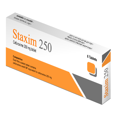 Pack Image: Staxim 250 mg Tablet (3 x 4)