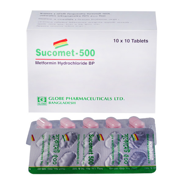 Pack Image: Sucomet 500 mg Tablet (10 x 10)
