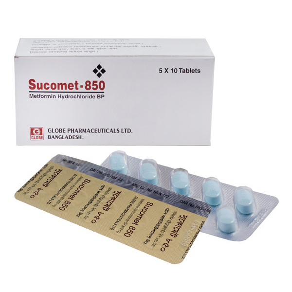 Pack Image: Sucomet 850 mg Tablet (5 x 10)