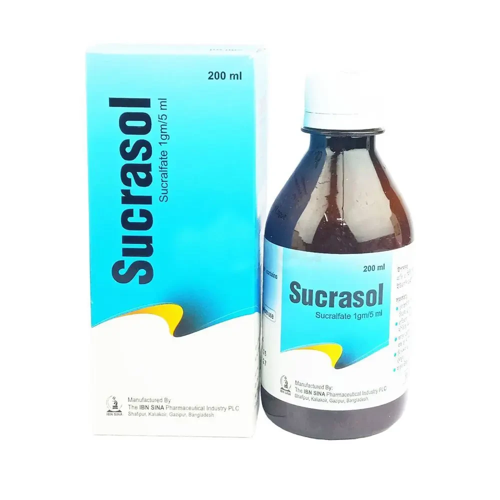 Pack Image: Sucrasol 1 gm Suspension (200 ml bottle)
