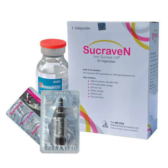 Pack Image: Sucraven 100 mg Injection (5 ml ampoule)
