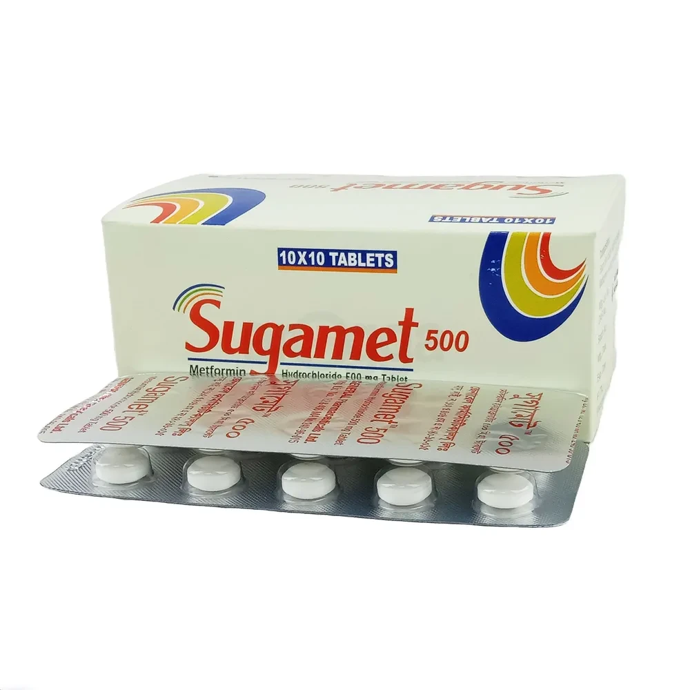 Pack Image: Sugamet 500 mg Tablet (10 x 10)