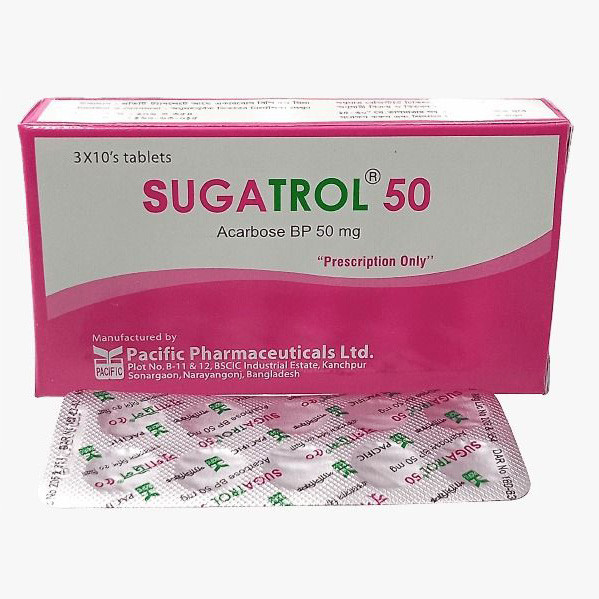 Pack Image: Sugatrol 50 mg Tablet (3 x 10)