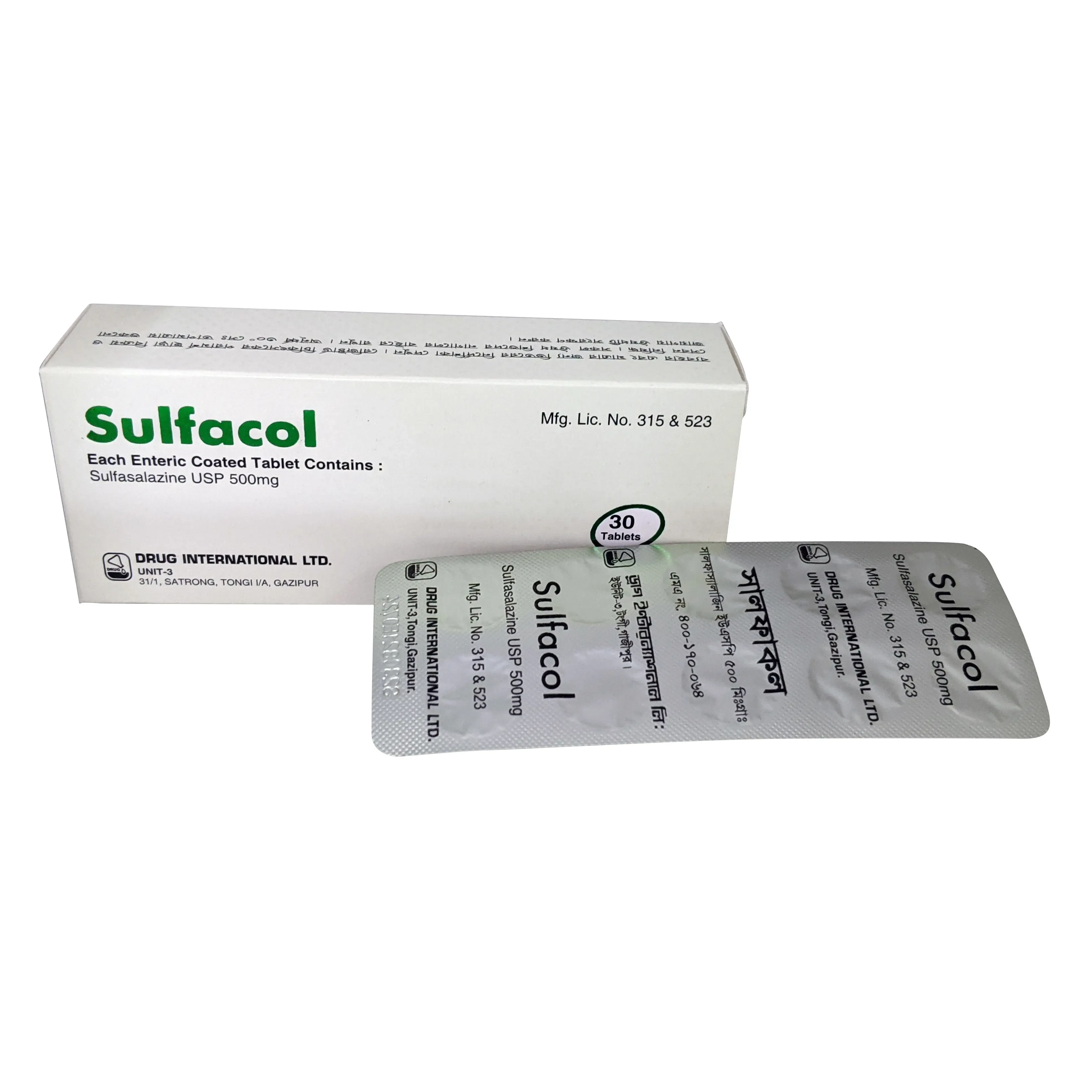 Pack Image: Sulfacol 500 mg Tablet (5 x 10)