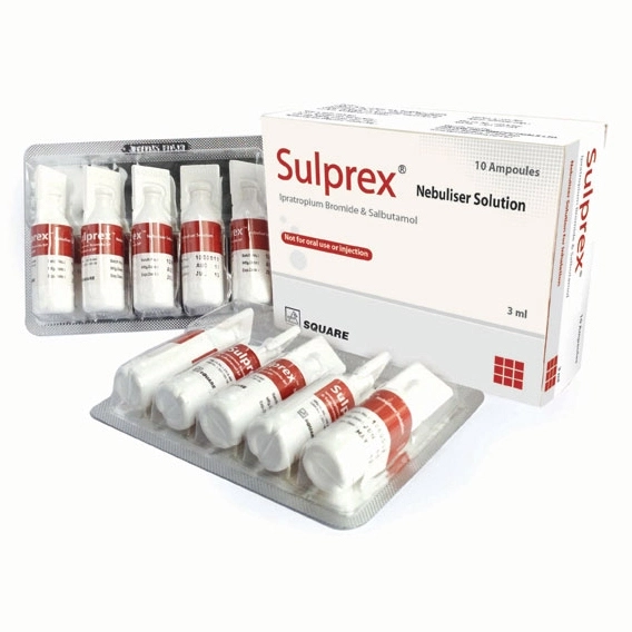 Pack Image: Sulprex (2.5 mg Respirator Solution (3 ml ampoule)