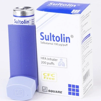 Pack Image: Sultolin 100 mcg Inhaler (200 metered doses)