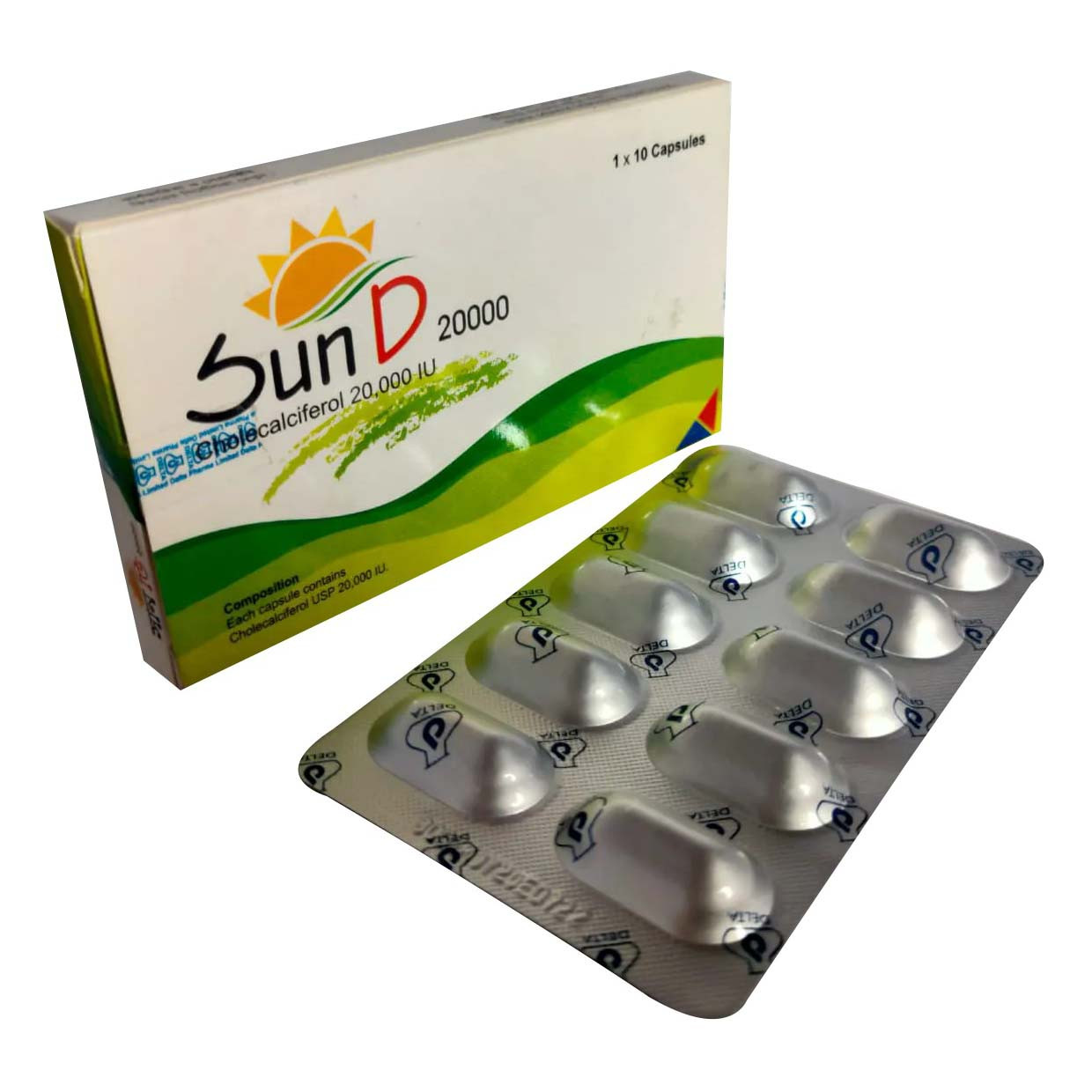 Pack Image: Sun D 20000 IU Capsule (1 x 10)