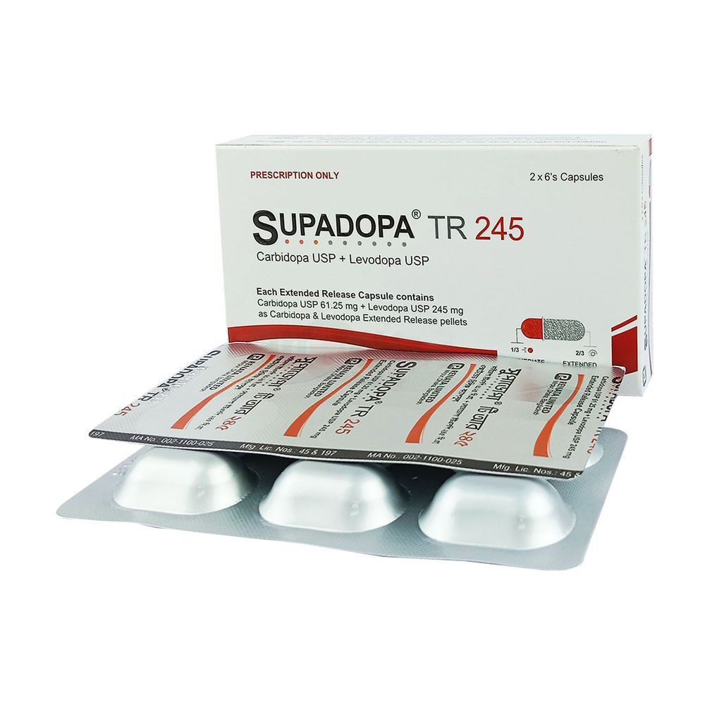 Pack Image: Supadopa TR 61.25 mg Capsule (2 x 6)