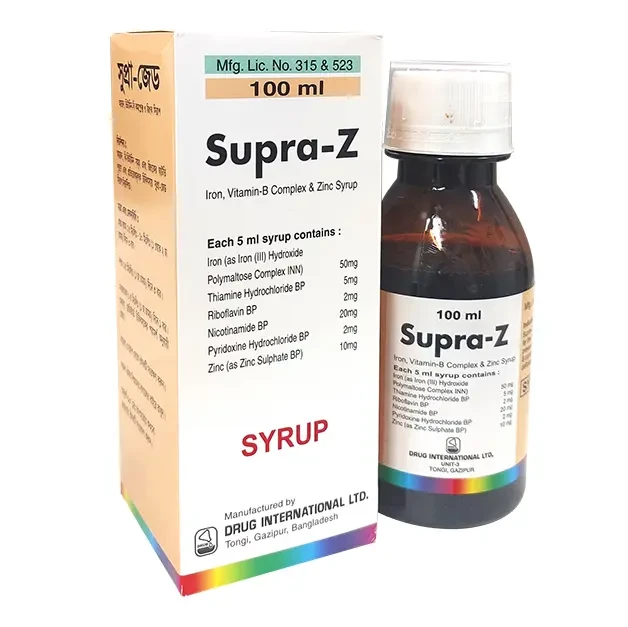 Pack Image: Supra-Z  Syrup (100 ml bottle)