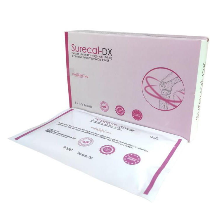 Pack Image: Surecal-DX 600 mg Tablet (3 x 10)