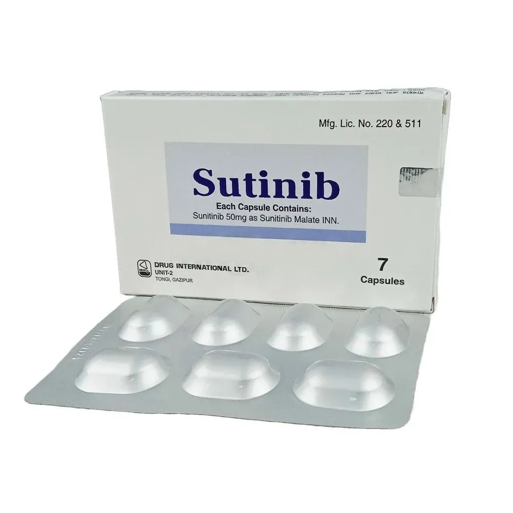 Pack Image: Sutinib 50 mg Capsule (1 x 7)