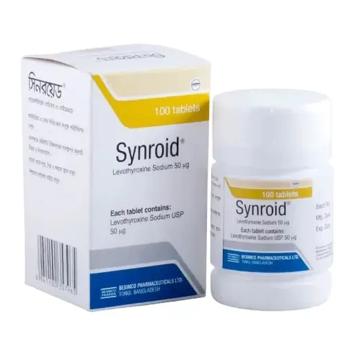 Pack Image: Synroid 50 mcg Tablet (1 x 100)