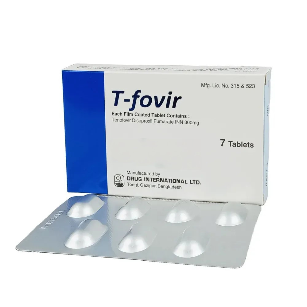 Pack Image: T-Fovir 300 mg Tablet (1 x 7)