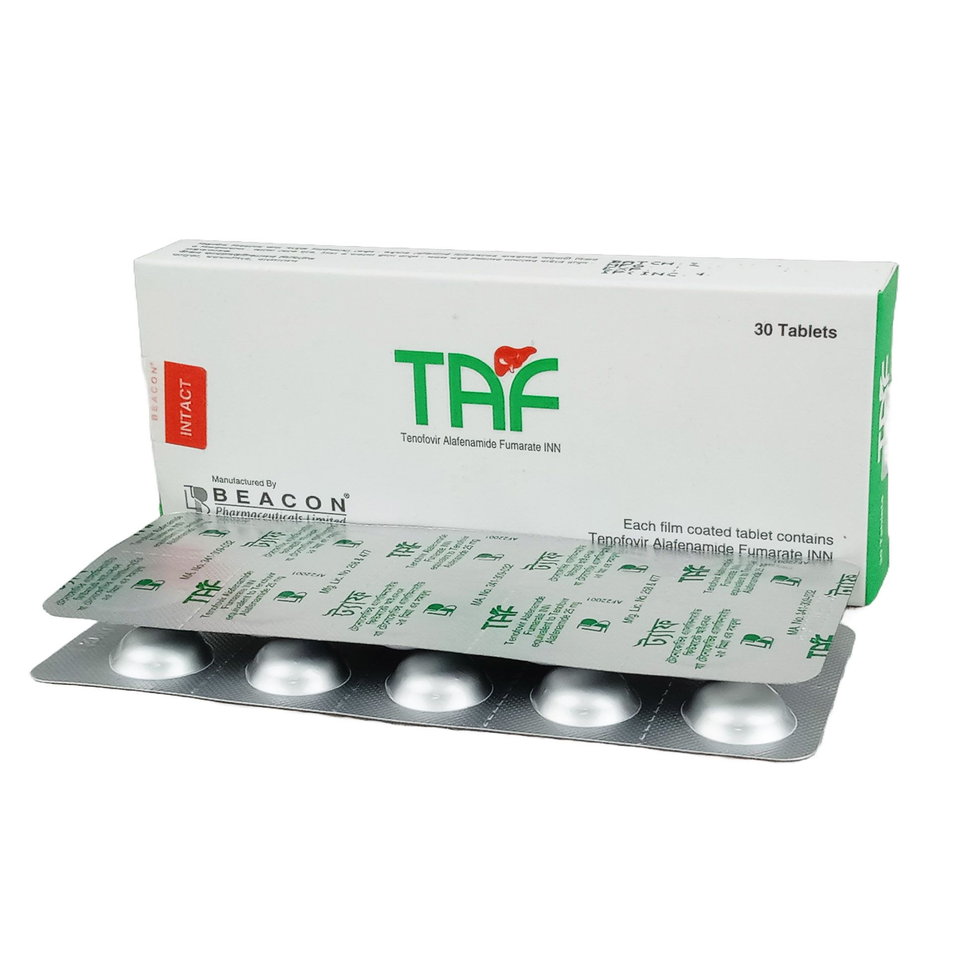 Pack Image: TAF 25 mg Tablet (3 x 10)