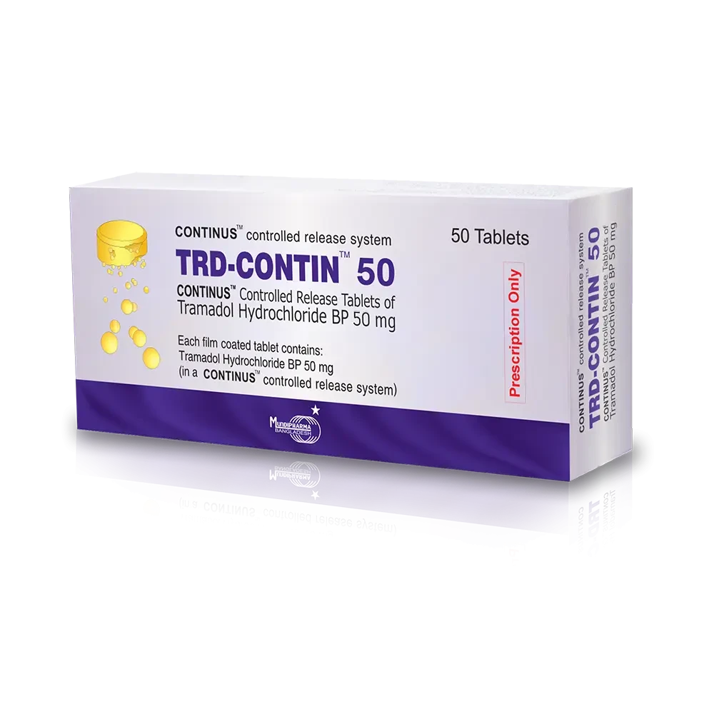 Pack Image: TRD-Contin 50 mg Tablet (5 x 10)