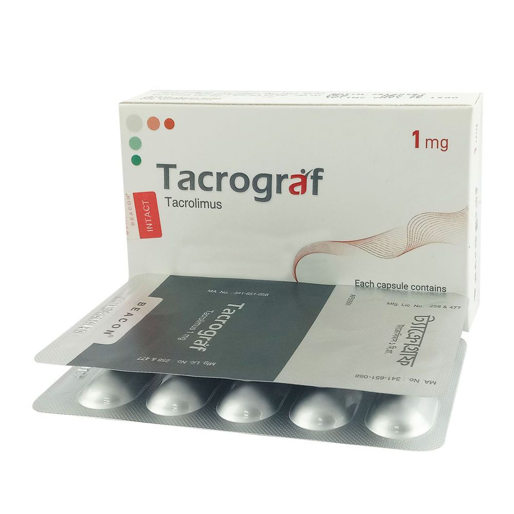 Pack Image: Tacrograf 1 mg Capsule (3 x 10)