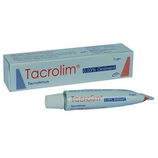 Pack Image: Tacrolim 0.03% Ointment (5 gm tube)