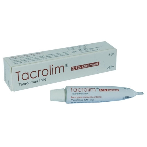 Pack Image: Tacrolim 0.1% Ointment (5 gm tube)