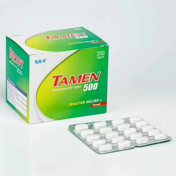 Pack Image: Tamen 500 mg Tablet (20 x 10)
