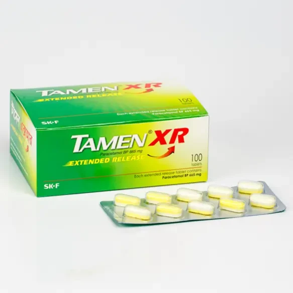 Pack Image: Tamen XR 665 mg Tablet (12 x 10)