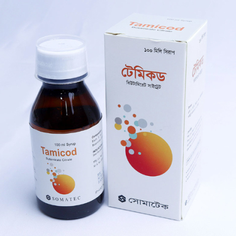 Pack Image: Tamicod 7.5 mg Syrup (100 ml bottle)