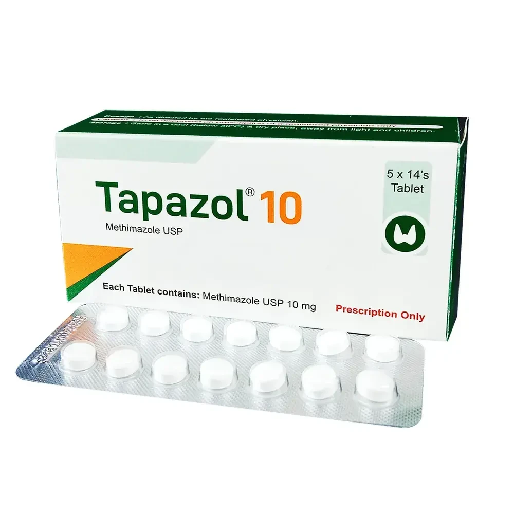 Pack Image: Tapazol 10 mg Tablet (5 x 14)