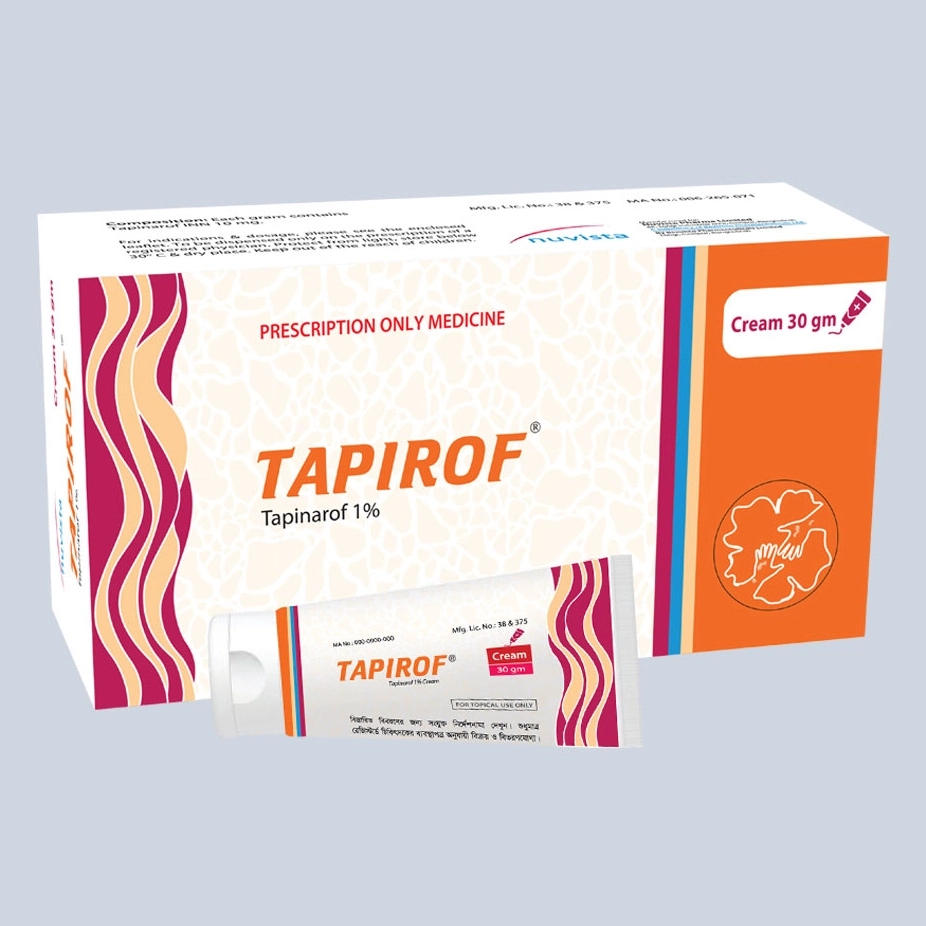 Pack Image: Tapirof 1% Cream (30 gm tube)
