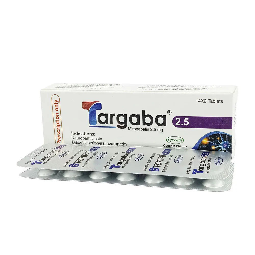Pack Image: Targaba 2.5 mg Tablet (2 x 14)