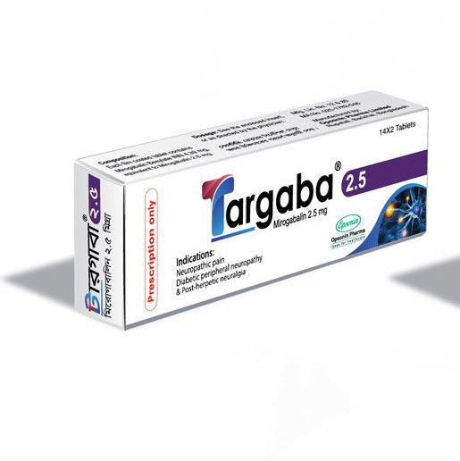 Pack Image: Targaba 2.5 mg Tablet (2 x 14)