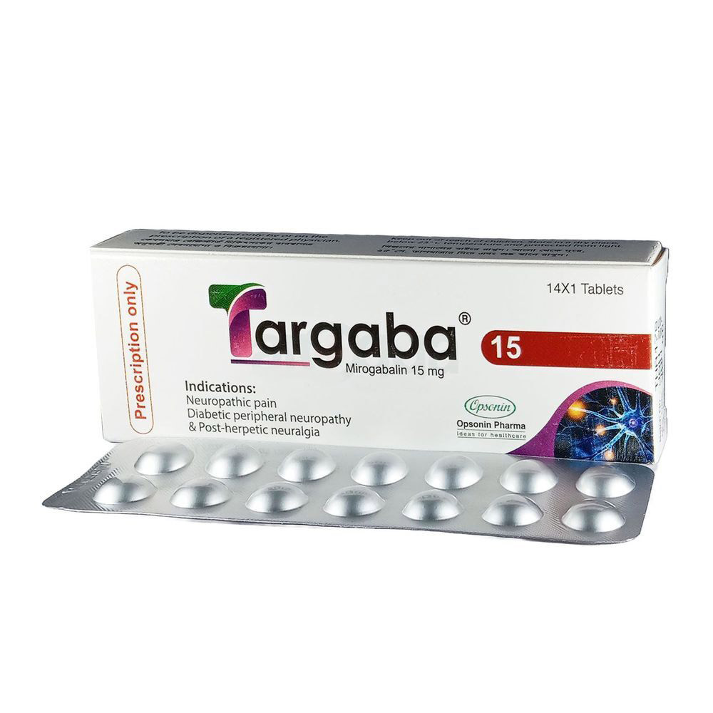 Pack Image: Targaba 15 mg Tablet (1 x 14)