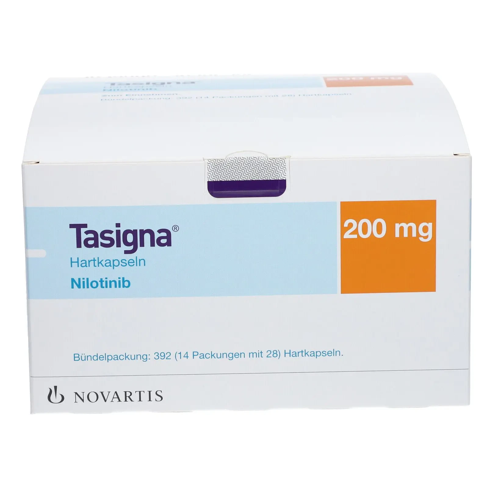 Pack Image: Tasigna 200 mg Capsule (2 x 14)