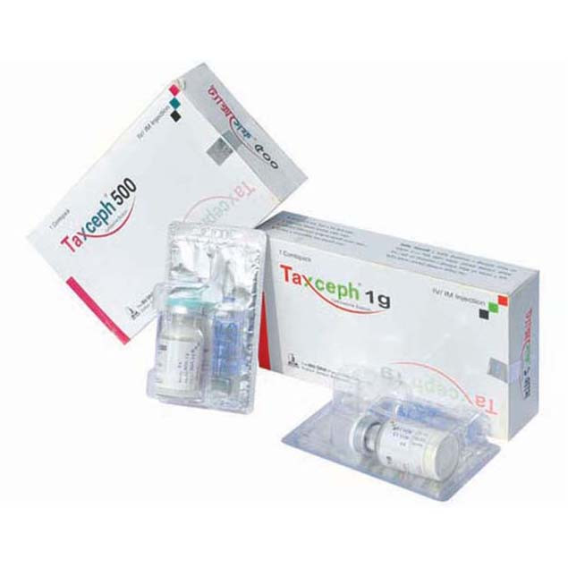 Pack Image: Taxceph 1 gm Injection (1 gm vial)