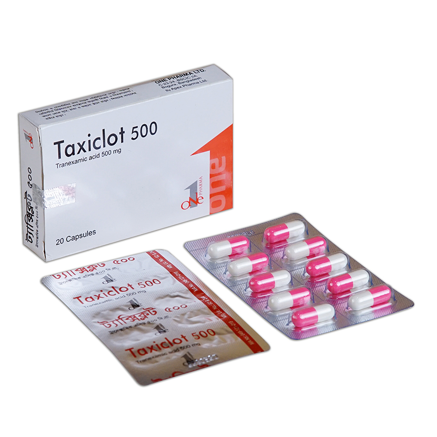 Pack Image: Taxiclot 500 mg Capsule (2 x 10)