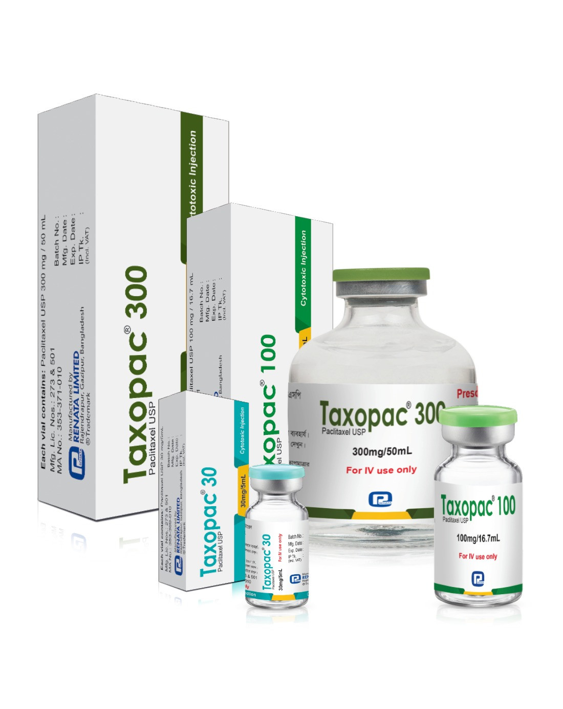 Pack Image: Taxopac 6 mg Injection (30 mg vial)