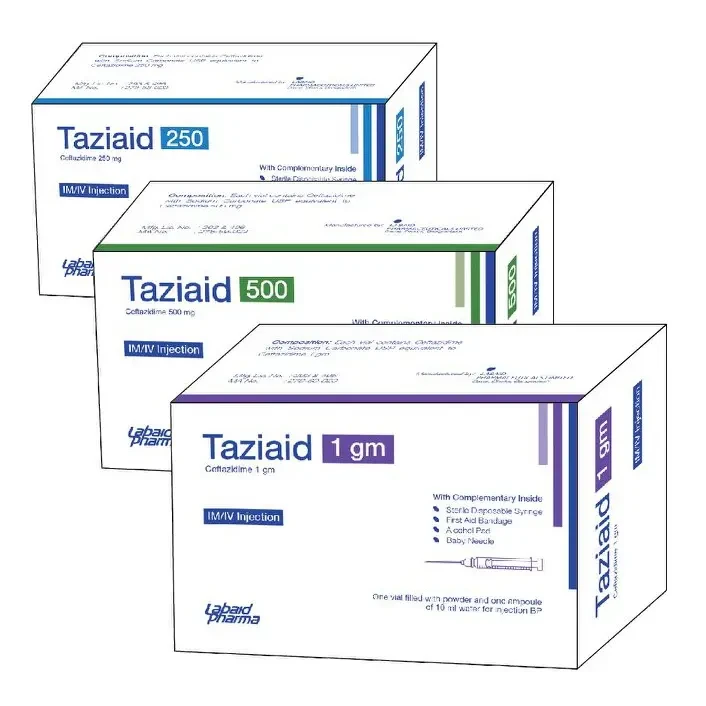Pack Image: Taziaid 250 mg Injection (250 mg vial)