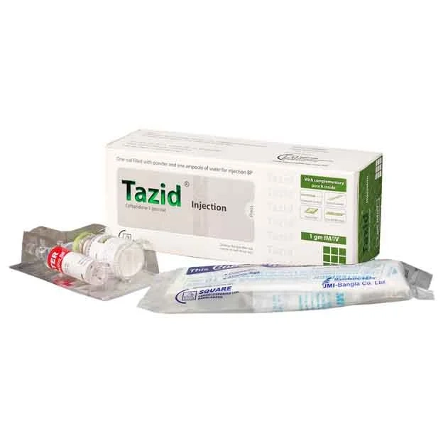 Pack Image: Tazid 1 gm Injection (1 gm vial)